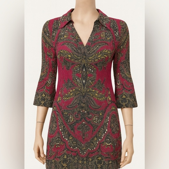 Alfani Women's Plus Size 16 Paisley Tunic Blouse 3/4 Sleeve Multicolor - Picture 7 of 8